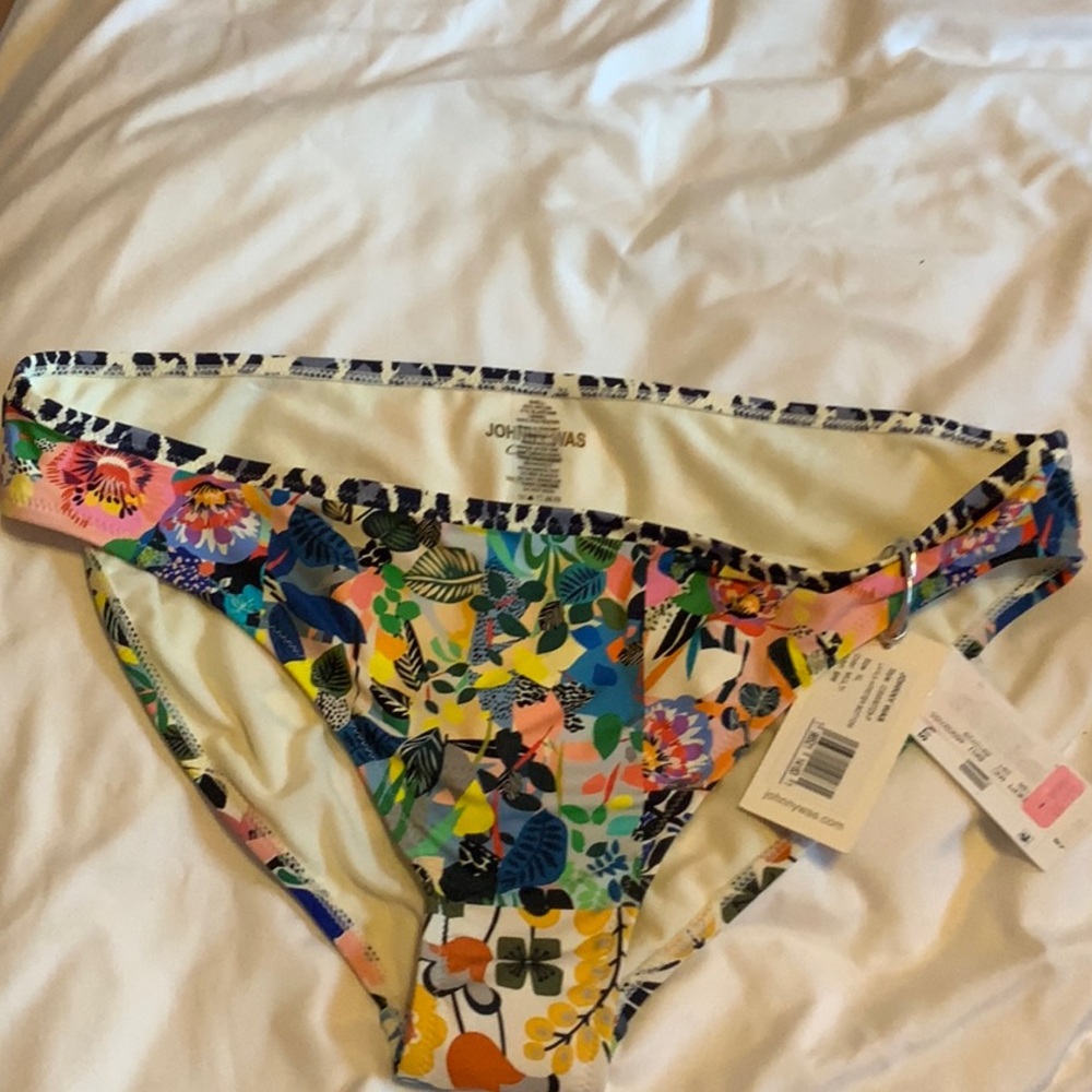 Johnny Was NWT Colorful Floral Bikini Bottom - Picture 2 of 3